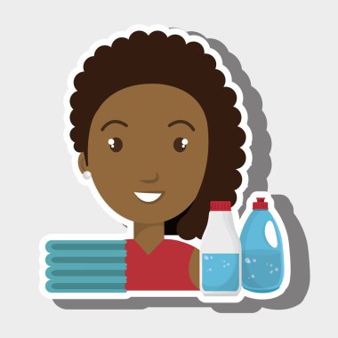 kadın karikatür giyim deterjan