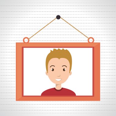 yüz çocuk çerçeveli resim asılı