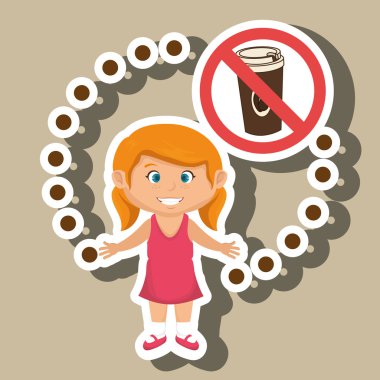 çizgi film çocuk kız lokanta tehlike sembolü