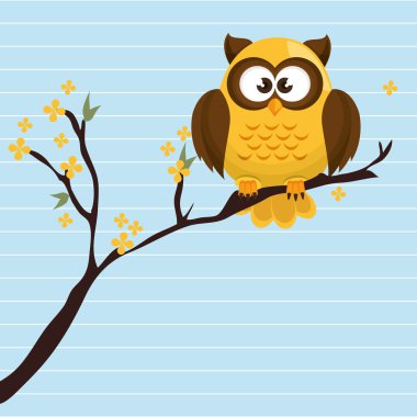 baykuş sarı ağaç sarı yaprak