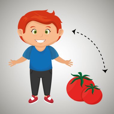 çocuk çizgi film domates sebze sağlık