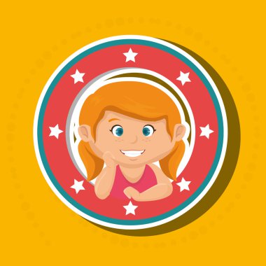 Icon cartoon child happy vector Icon cartoon child happy vector