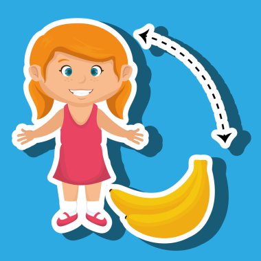 çizgi film kız şeftali meyve