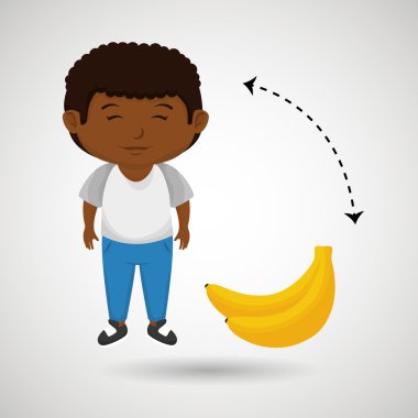 çizgi film çocuk şeftali meyve