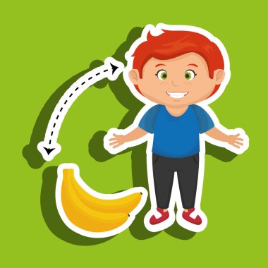 çizgi film çocuk şeftali meyve