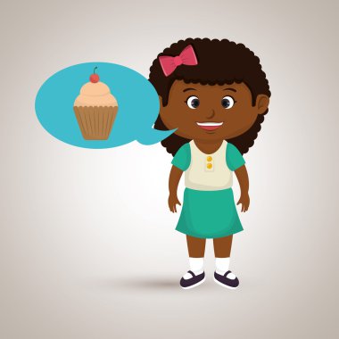 Kız çizgi film kek