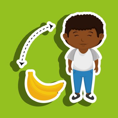 çizgi film çocuk şeftali meyve