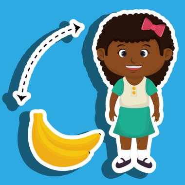 çizgi film kız şeftali meyve