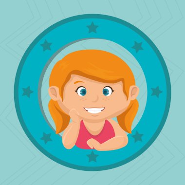 Icon cartoon child happy vector Icon cartoon child happy vector
