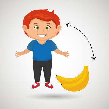 çizgi film çocuk şeftali meyve