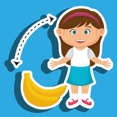 çizgi film kız şeftali meyve