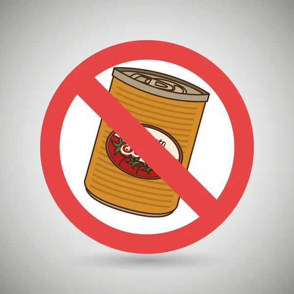 Fast food peut malsanté interdite — Image vectorielle