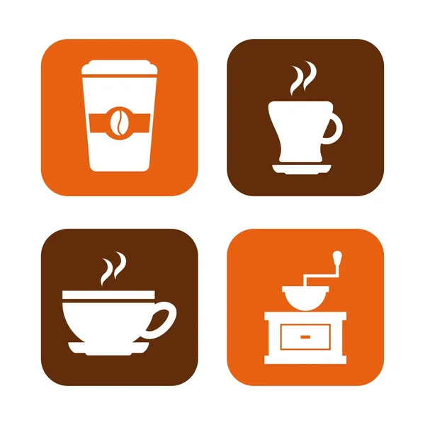 Utsökt kaffe dryck färsk ikon — Stock vektor
