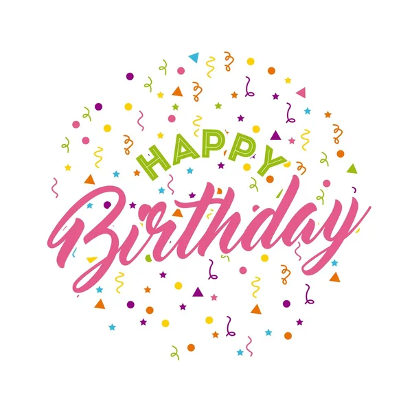 Happy birthday to you celebration poster — Stock Vector