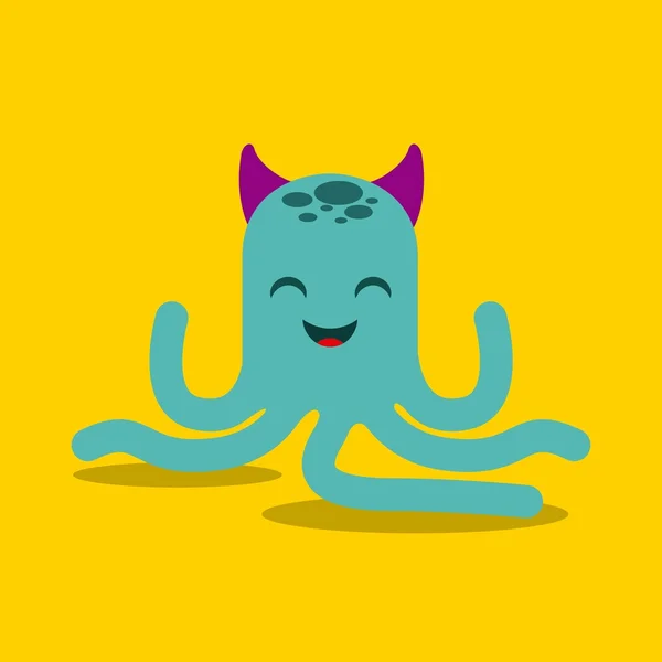 Funny monster karakter pictogram — Stockvector