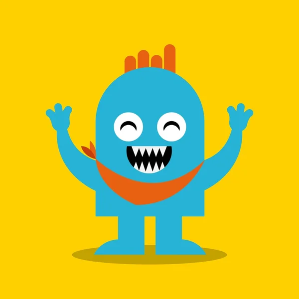 Funny monster character icon — Stock Vector