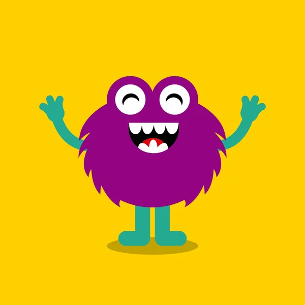 Funny monster character icon — Stock Vector