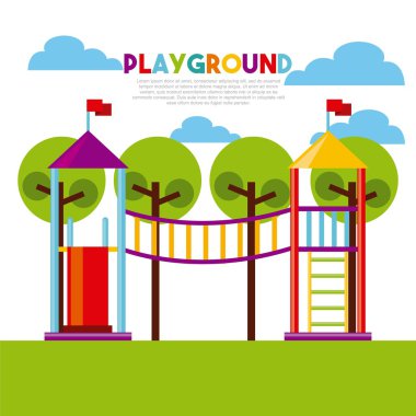 güzel çocuk oyun alanı ile oynayan çocuklar