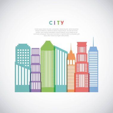 Bina cityscape manzarası simgesi