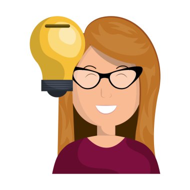 Avatar kadın ampul ışık ile