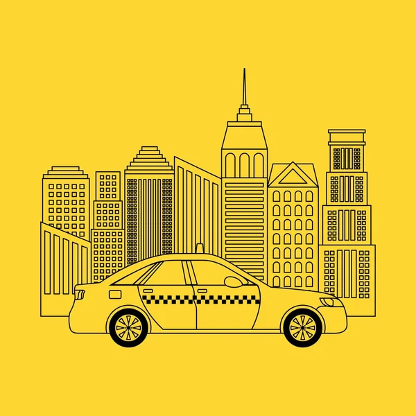 Taxi služby veřejné dopravy — Stockový vektor