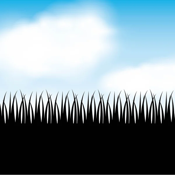 Natuur gras veld achtergrond — Stockvector