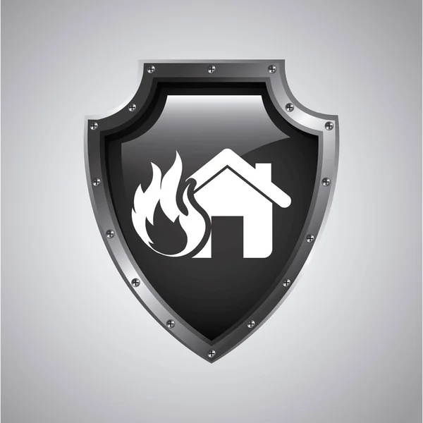 Ícone conceito de seguro de casa — Vetor de Stock