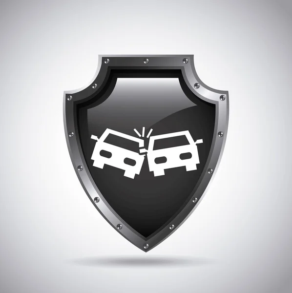 Icône concept d'assurance automobile — Image vectorielle