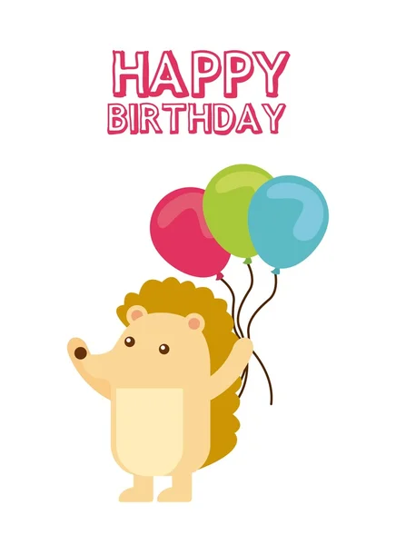 Празднование дня рождения животных — стоковый вектор