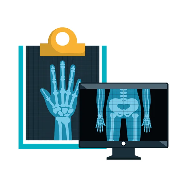 Radiologia de raios-x — Vetor de Stock