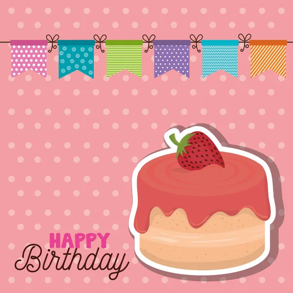 Десерт на день рождения — стоковый вектор
