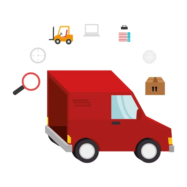 Delivery cargo truck — Stock Vector