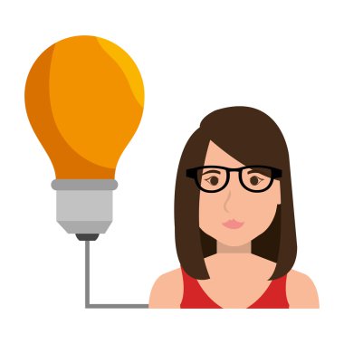 Avatar kadın ve sarı ampul
