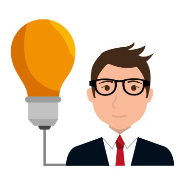 Avatar adam ve sarı ampul