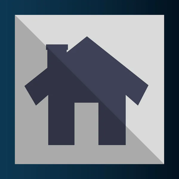 Εικονίδιο σχήματος σπιτιού — Διανυσματικό Αρχείο