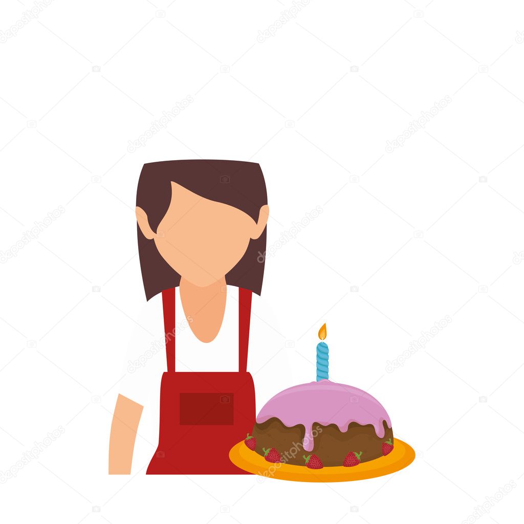 bakery chef with cake