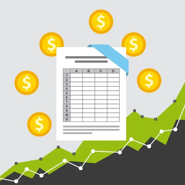 Gráfico de presentación de financiación de crecimiento — Vector de stock