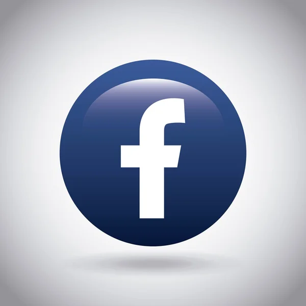 Facebook icône emblème classique — Image vectorielle