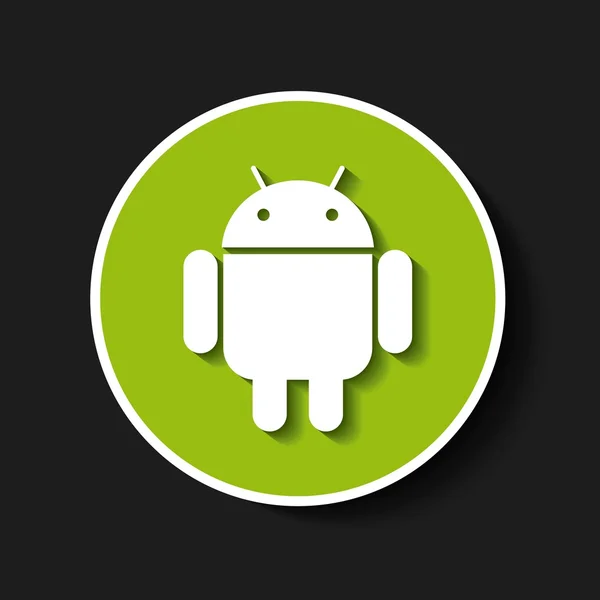 Ícone de emblema clássico android — Vetor de Stock