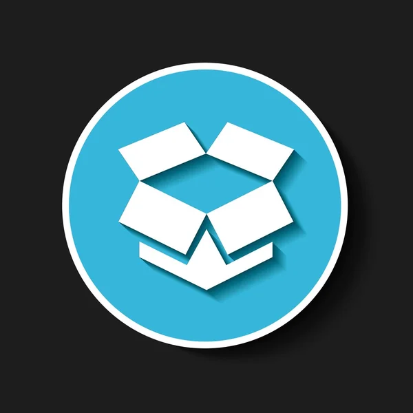 Dropbox ícone emblema clássico —  Vetores de Stock
