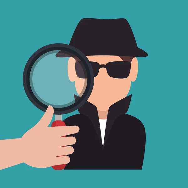 Hacker criminal avatar — Vector de stock