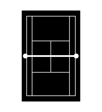 Kortu Tenisi Spor ekipman simgesi