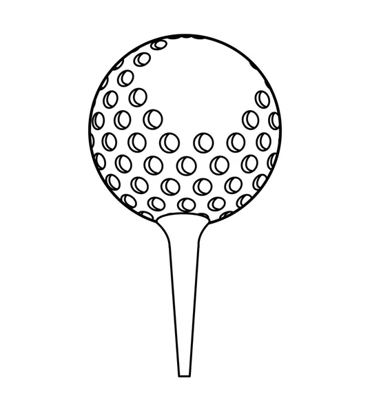 Balle golf équipement de sport — Image vectorielle