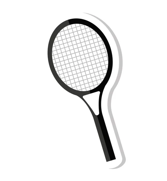 Pictogram van de uitrusting van de sport van racket tennis — Stockvector