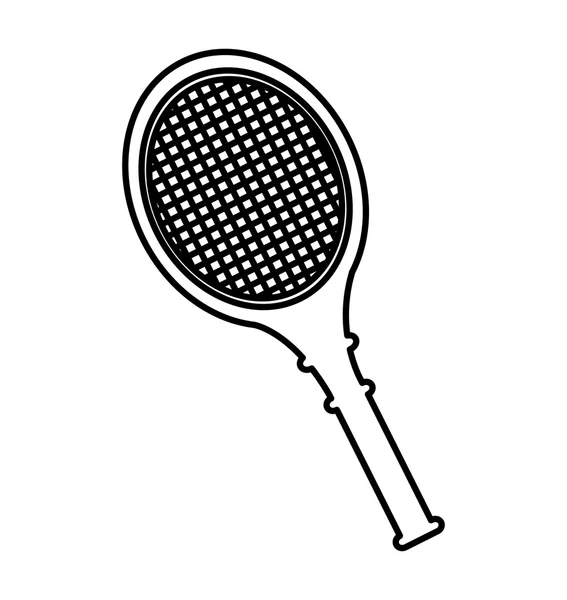 Ütő tenisz sport felszerelés ikon — Stock Vector