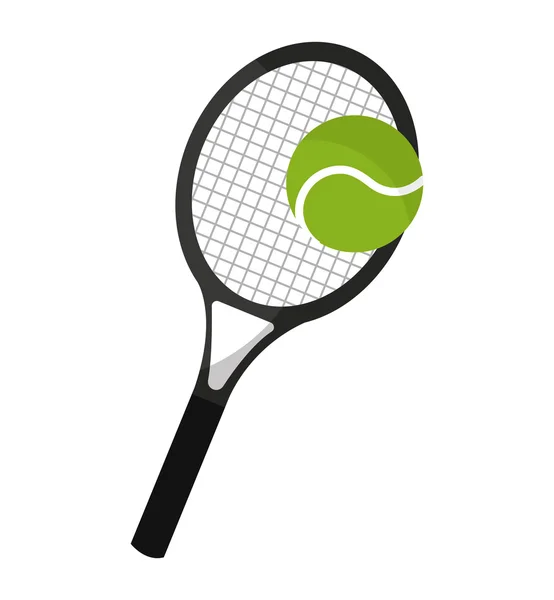 Pictogram van de uitrusting van de sport van racket tennis — Stockvector