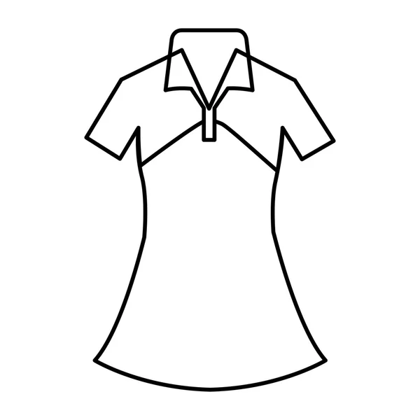 Icône d'équipement sportif uniforme de tennis — Image vectorielle