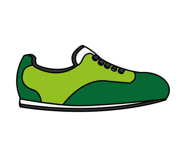 Pictogram van de uitrusting van de sport van schoenen tennis — Stockvector