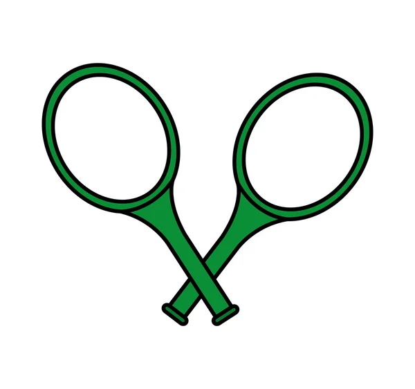 Raquete de tênis ícone equipamento desportivo —  Vetores de Stock
