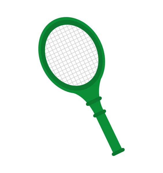 Pictogram van de uitrusting van de sport van racket tennis — Stockvector